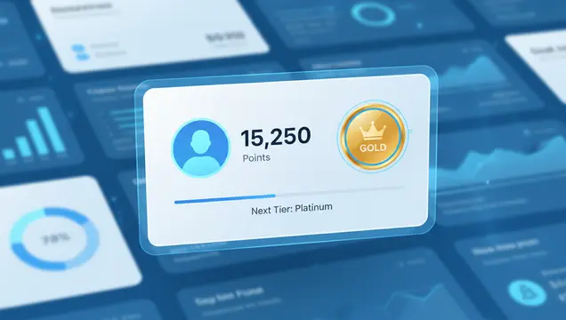 Member profile card showing points balance and Gold tier