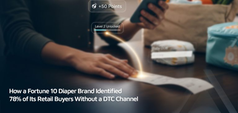 Post-purchase moment with diaper brand mobile scan and reward