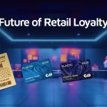 Retail loyalty strategy visual with digital rewards and mobile interface