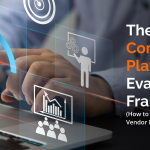 Digital professional evaluating commerce platform performance metrics on dashboard showing how to cut through vendor noise with the right evaluation framework